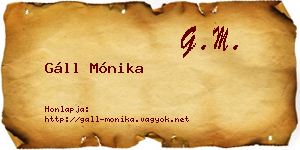Gáll Mónika névjegykártya